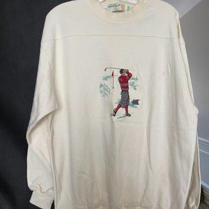 GOLF  PLAYER  EMBROIDERY  LYLE & SCOTT T-SHIRT